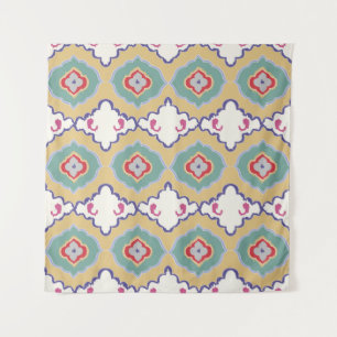 Ethnic ikat chevron pattern background Traditional Tapestry