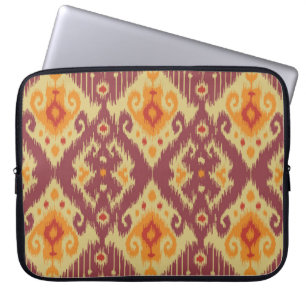 Ethnic Ikat Chevron: Traditional Background Laptop Sleeve