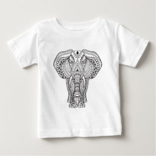 Ethnic Indian Elephant Baby T-Shirt