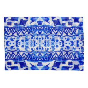 Ethnic Indigo Arrow Native Patterns Pillowcase