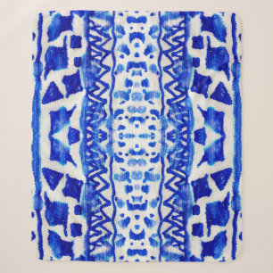 Ethnic Indigo Arrow Native Patterns Sherpa Blanket