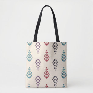 Ethnic leaf background art. Seamless pattern in tr Tote Bag