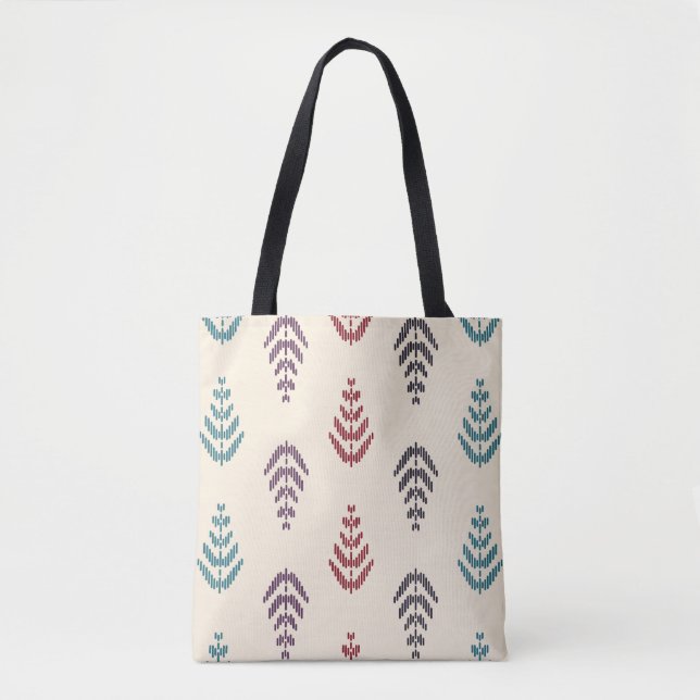 Ethnic leaf background art. Seamless pattern in tr Tote Bag (Front)