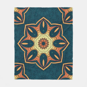 Ethnic mandala: seamless vintage pattern fleece blanket
