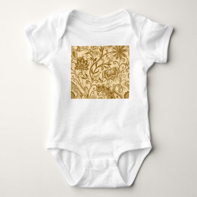 Ethnic Mandalas: Indian Style Pattern Baby Bodysuit (Front)