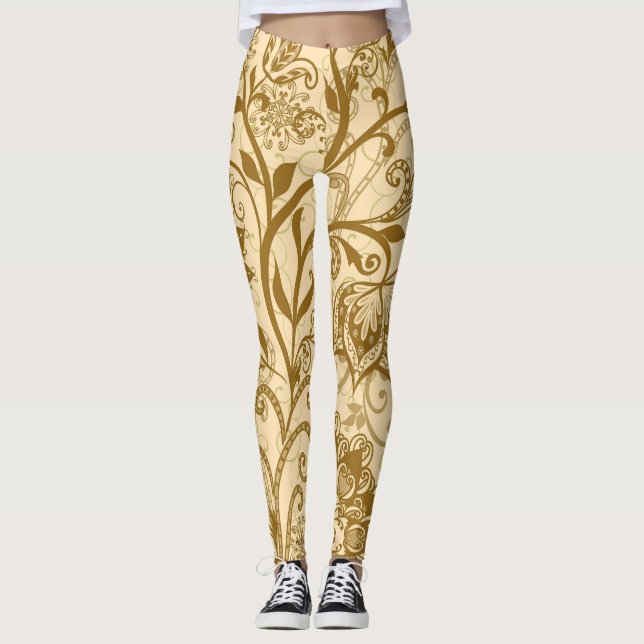 Ethnic Mandalas: Indian Style Pattern Leggings (Front)