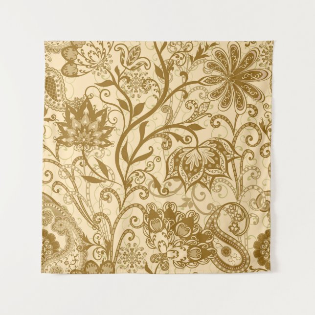 Ethnic Mandalas: Indian Style Pattern Tapestry (Front)