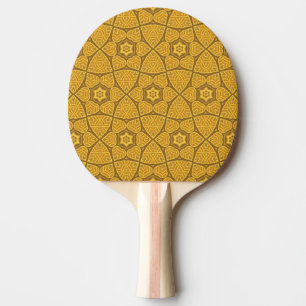 Ethnic modern geometric pattern 2 ping pong paddle