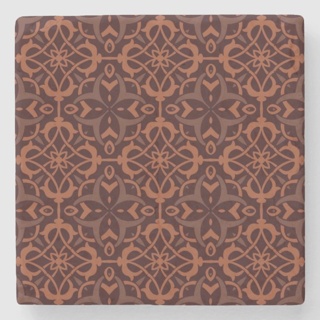 Ethnic modern geometric pattern 2 stone coaster (Front)