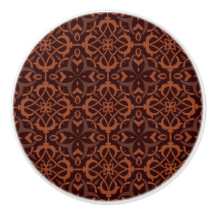 Ethnic modern geometric pattern ceramic knob