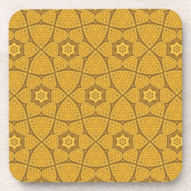 Ethnic modern geometric pattern coaster (Front)