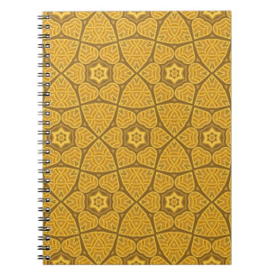 Ethnic modern geometric pattern spiral notebook