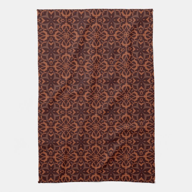 Ethnic modern geometric pattern tea towel (Vertical)