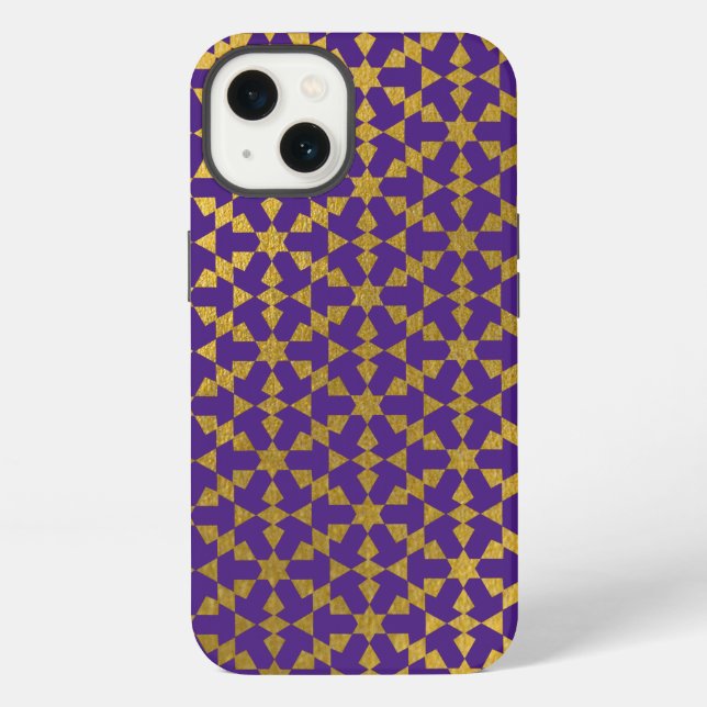Ethnic Moroccan Geometric Mosaic Pattern  iPhone Case (Back)