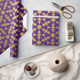 Ethnic Moroccan Geometric Mosaic Pattern  Wrapping Paper