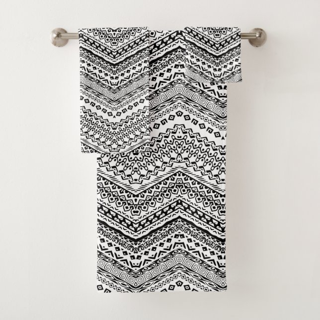 Ethnic Motifs 2 Bath Towel Set (Insitu)