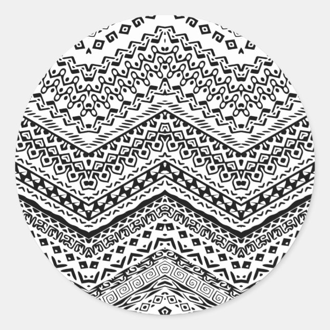 Ethnic Motifs 2 Classic Round Sticker (Front)
