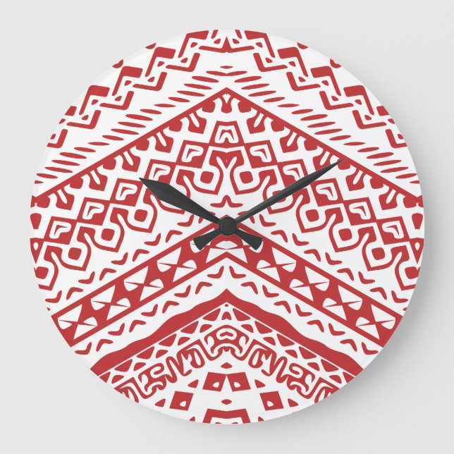 Ethnic Motifs 3 Large Clock (Front)