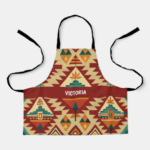 Ethnic Motifs Retro Custom Pattern Apron