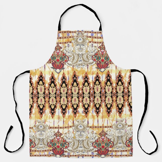 Ethnic Mughal: floral digital pattern Apron (Front)