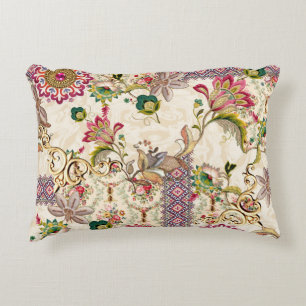 Ethnic Mughal Floral Paisley Decorative Cushion
