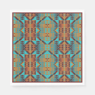 Ethnic Native American Indian Tribal Pattern Napkin