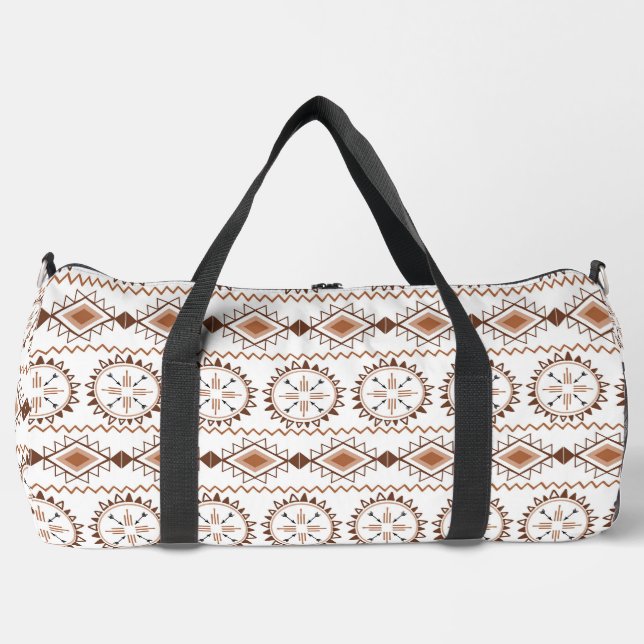 Ethnic Native Tribal Pattern Duffle Bag (Front)