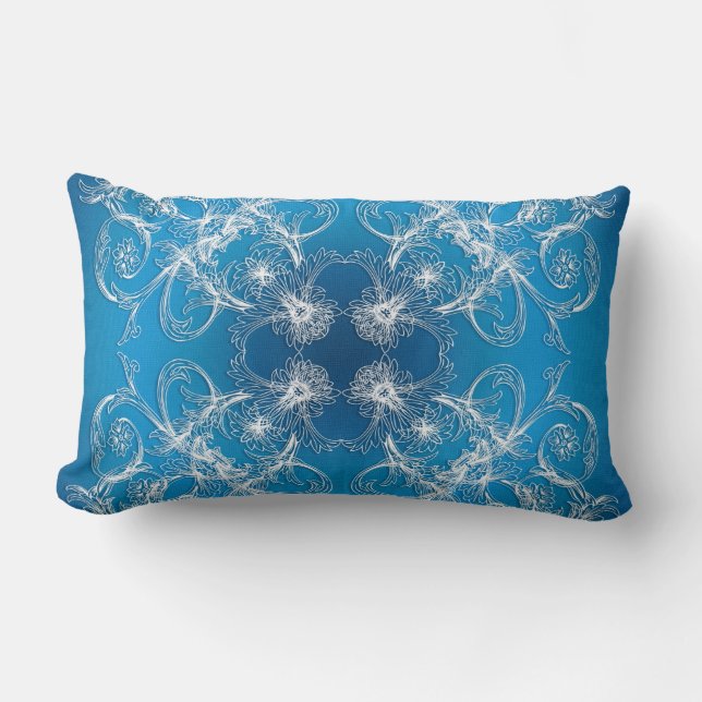 Ethnic Oriental Circle Ornament Lumbar Cushion (Front)