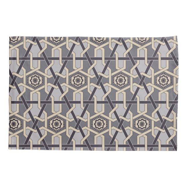 Ethnic Oriental Ornament  Embroidery decor Pattern Pillowcase (Back)