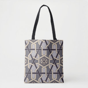 Ethnic Oriental Ornament Embroidery decor Pattern Tote Bag