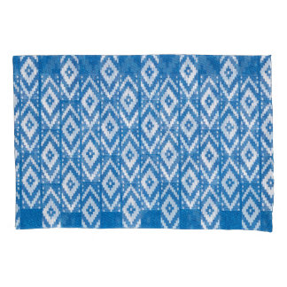ethnic ornament on natural linen textile pillowcase
