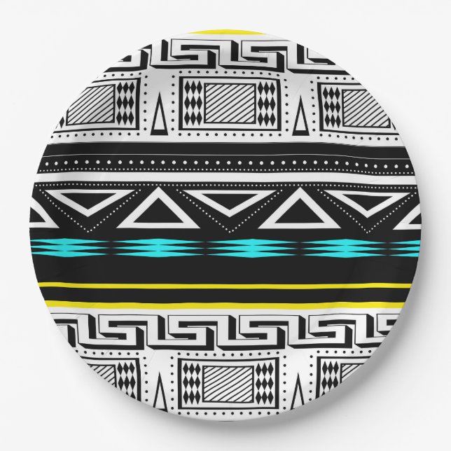 Ethnic ornament paper plate (Front)