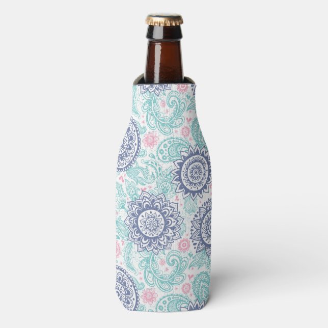 Ethnic Paisley Pattern Bottle Cooler (Bottle Front)