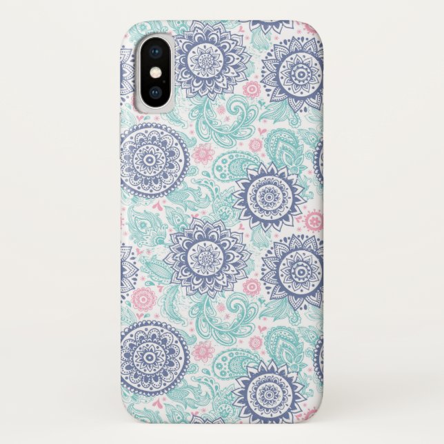 Ethnic Paisley Pattern Case-Mate iPhone Case (Back)