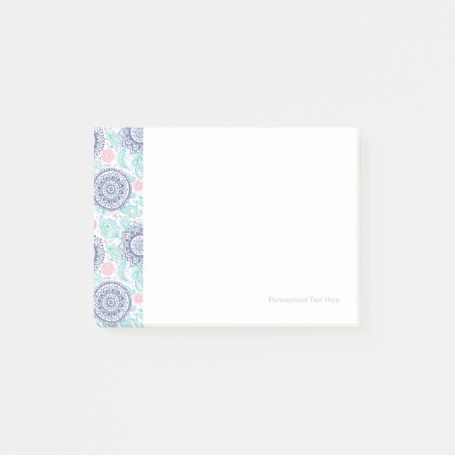 Ethnic Paisley Pattern Post-it Notes (Front)