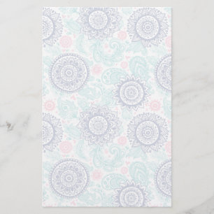Ethnic Paisley Pattern Stationery