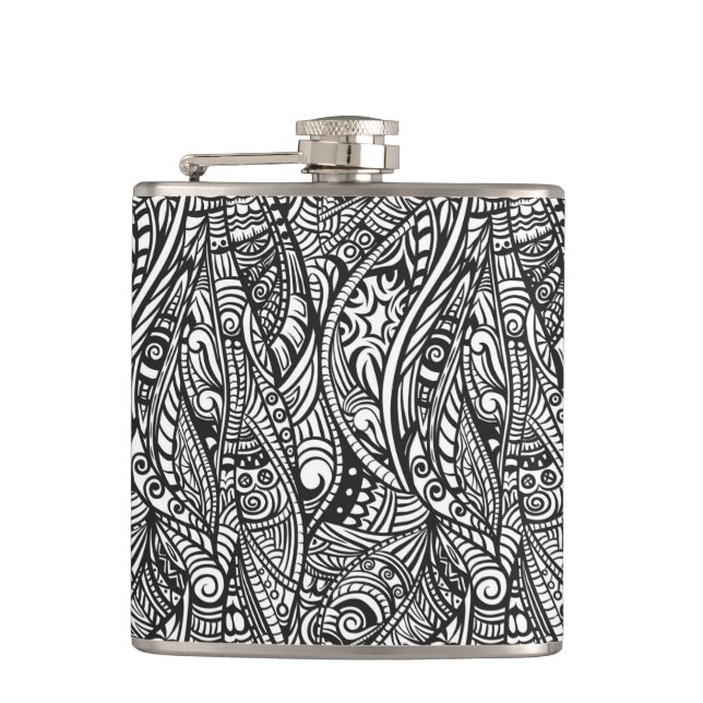 Ethnic pattern 3 hip flask (Front)