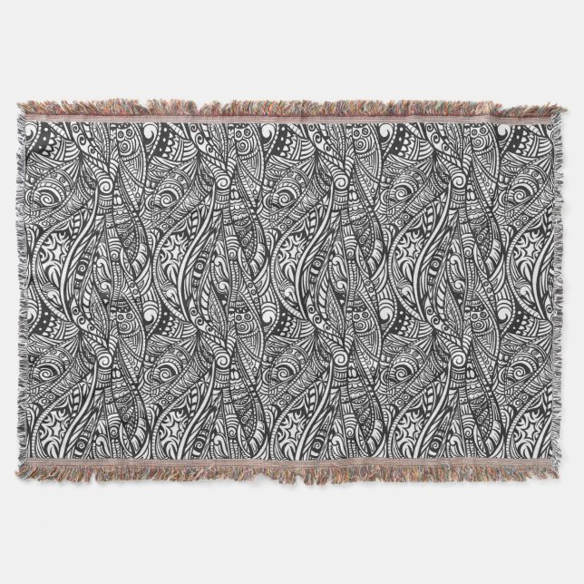 Ethnic pattern 3 throw blanket (Front)