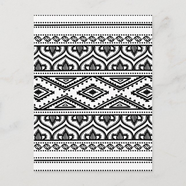 Ethnic Pattern Design Postcard (Front)