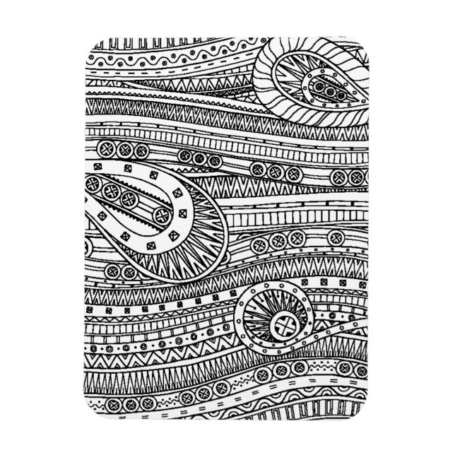 Ethnic Pattern Doodle Magnet (Vertical)