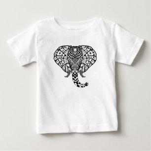 Ethnic Pattern Elephant Baby T-Shirt