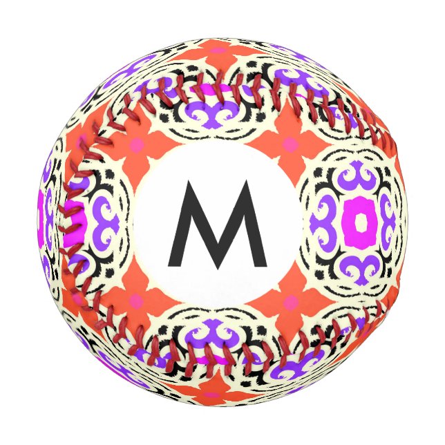 Ethnic Pattern with Moroccan Motifs Baseball (Front Left)