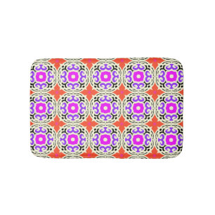 Ethnic Pattern with Moroccan Motifs Bath Mat