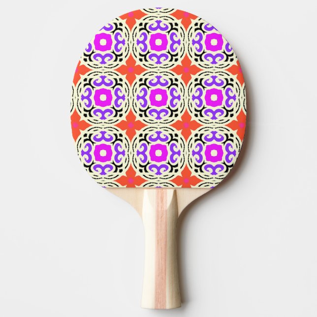 Ethnic Pattern with Moroccan Motifs Ping Pong Paddle (Front)