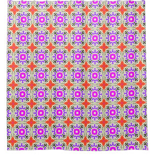 Ethnic Pattern with Moroccan Motifs Shower Curtain