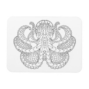 Ethnic Patterned Octopus Magnet