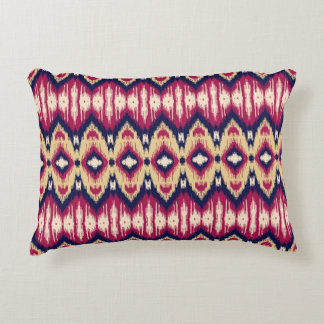 Ethnic pink blue ikat chevron pattern background T Decorative Cushion