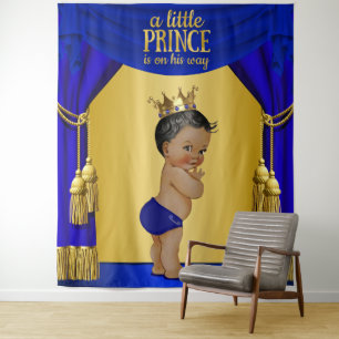 Ethnic Prince Baby Shower Backdrops Tapestry