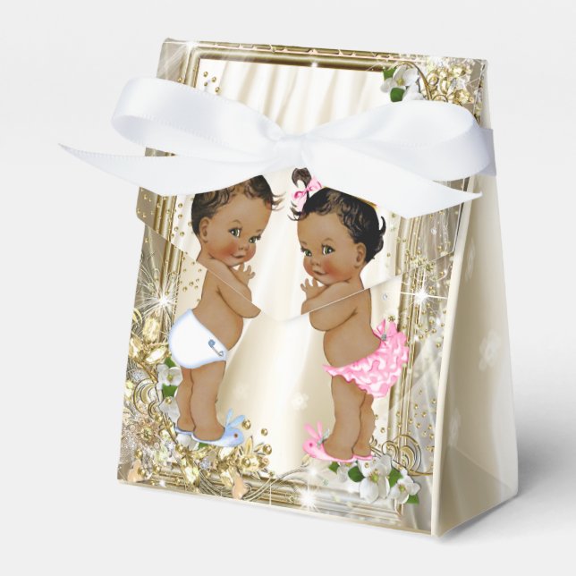 Ethnic Prince Princess Baby Shower Favour Box (Front Side)