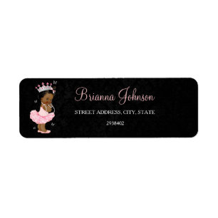 Ethnic Princess Baby Shower Address Label